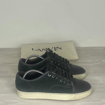Lanvin Sneakers, Dark Green Suede 'Mat Toe' (40)