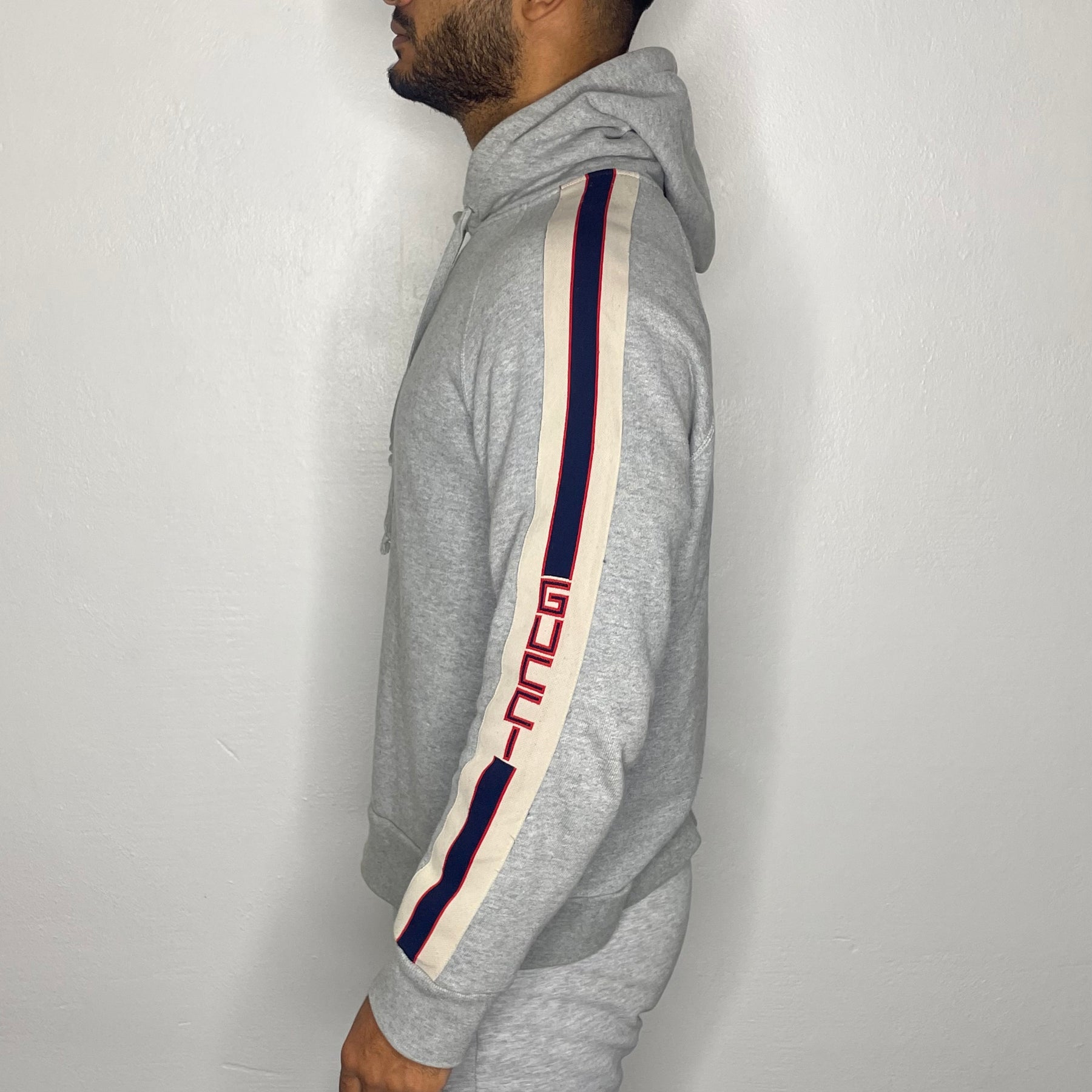 (RESERVERET) Gucci Hoodie, Herre 'Grå' Jersey (Medium) 👑