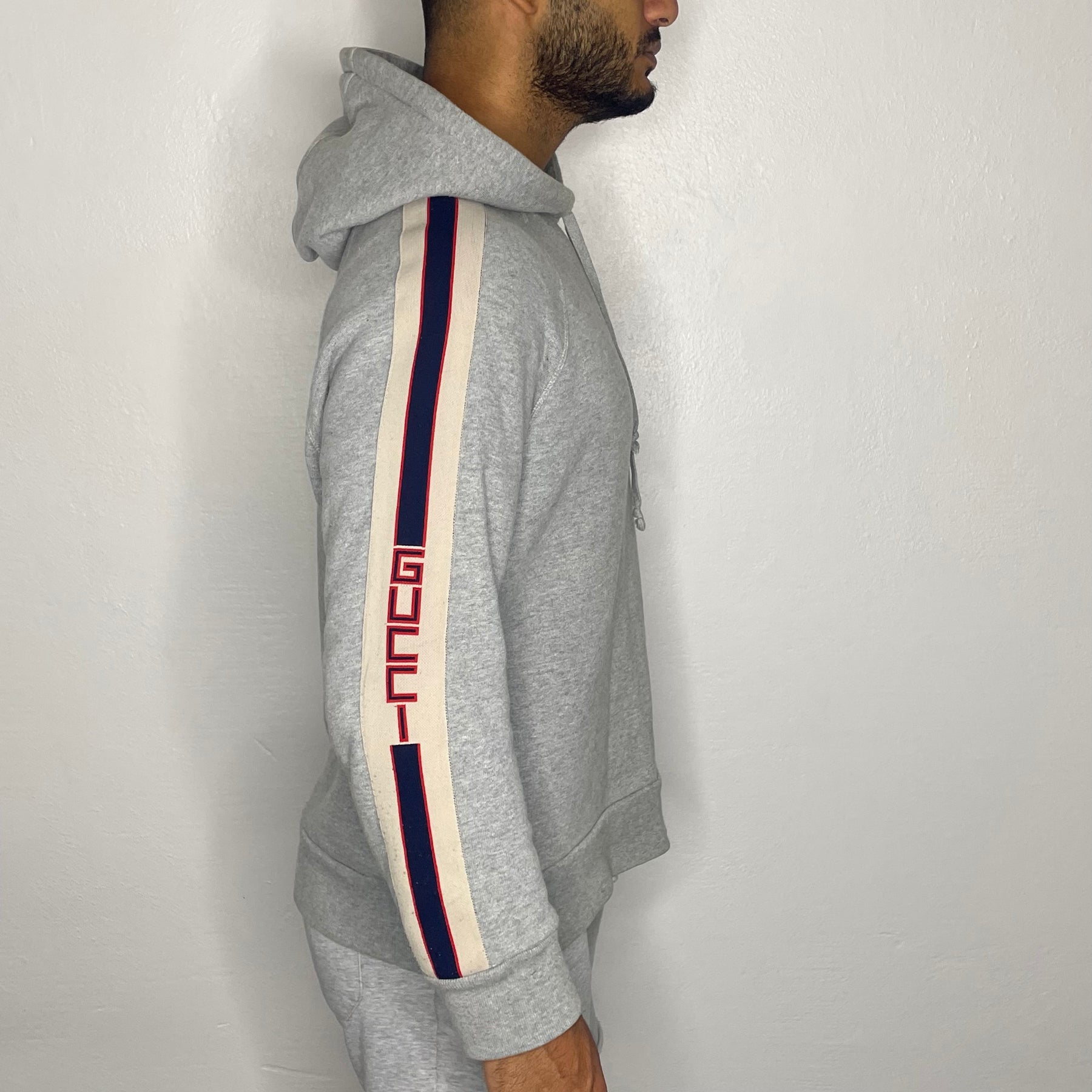 (RESERVERET) Gucci Hoodie, Herre 'Grå' Jersey (Medium) 👑