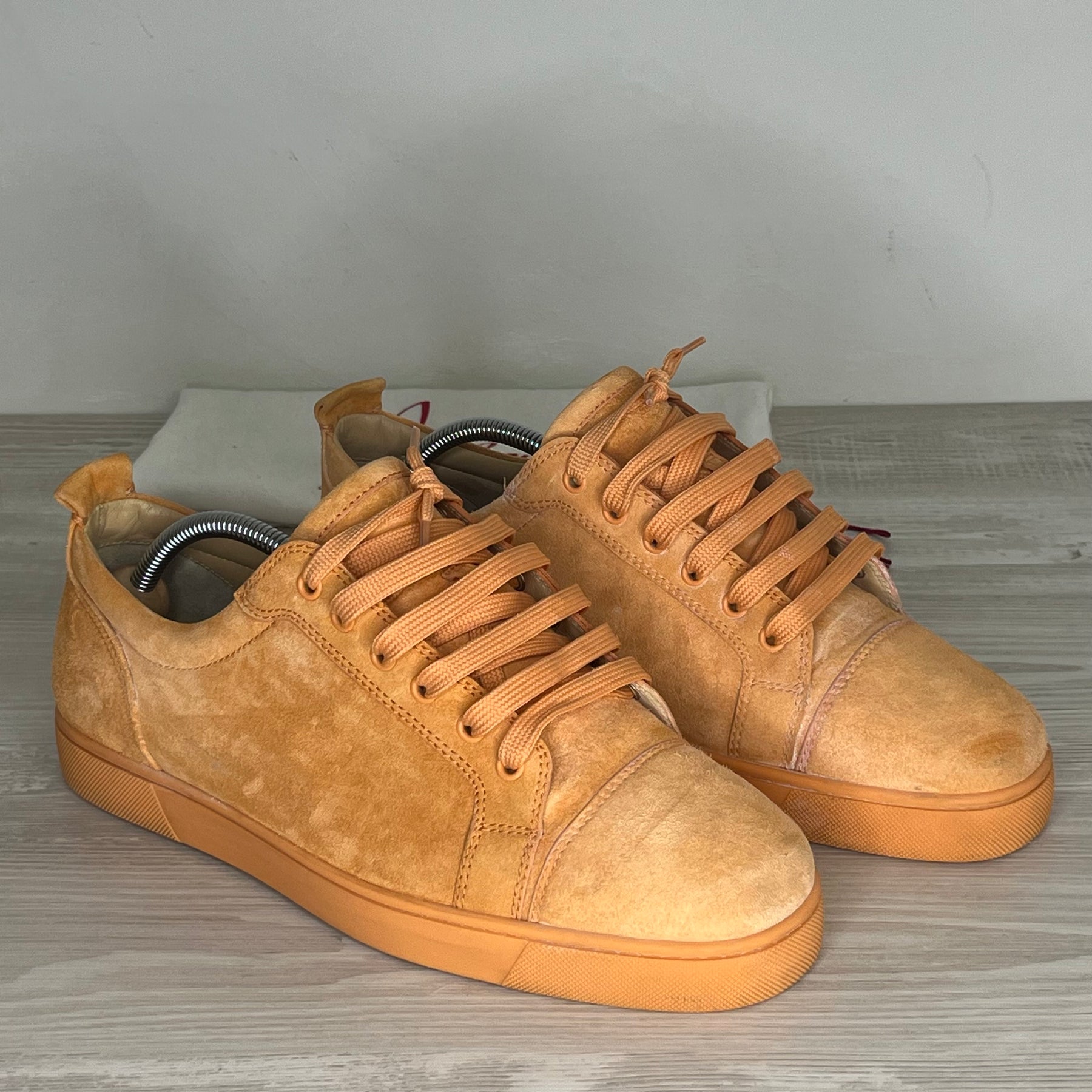 Christian Louboutin Sneakers, 'Orange Ruskind' (44)