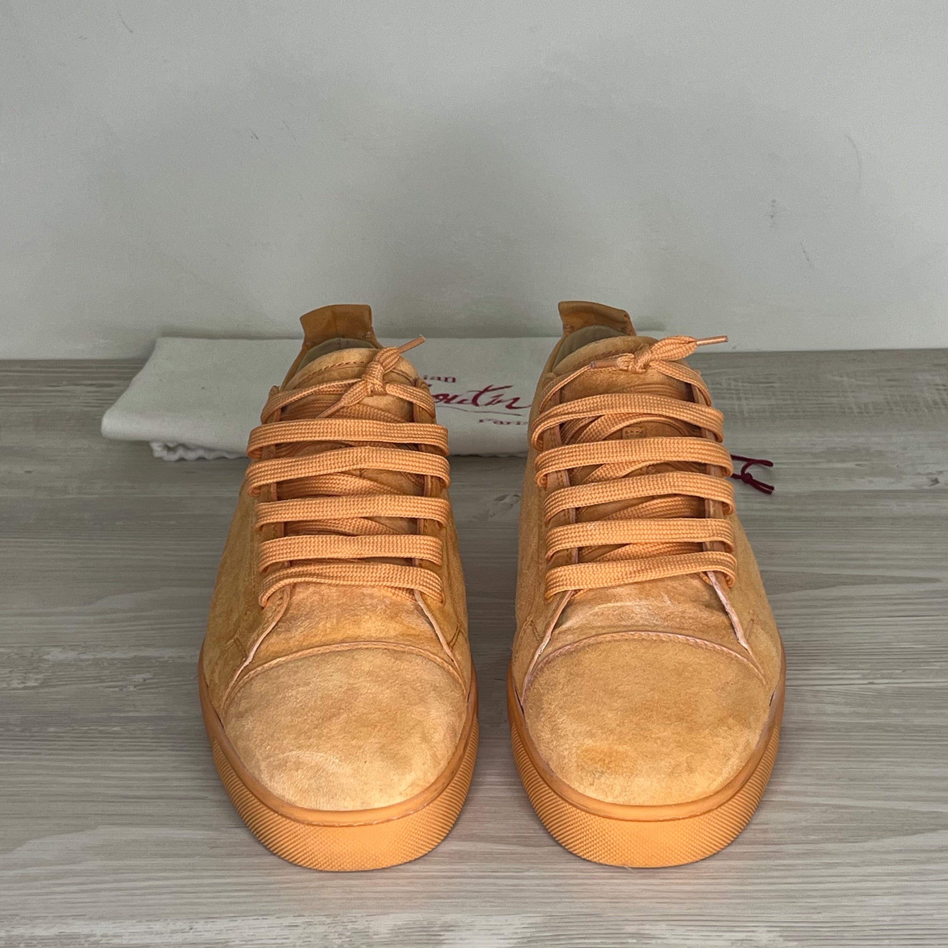 Christian Louboutin Sneakers, 'Orange Ruskind' (44)