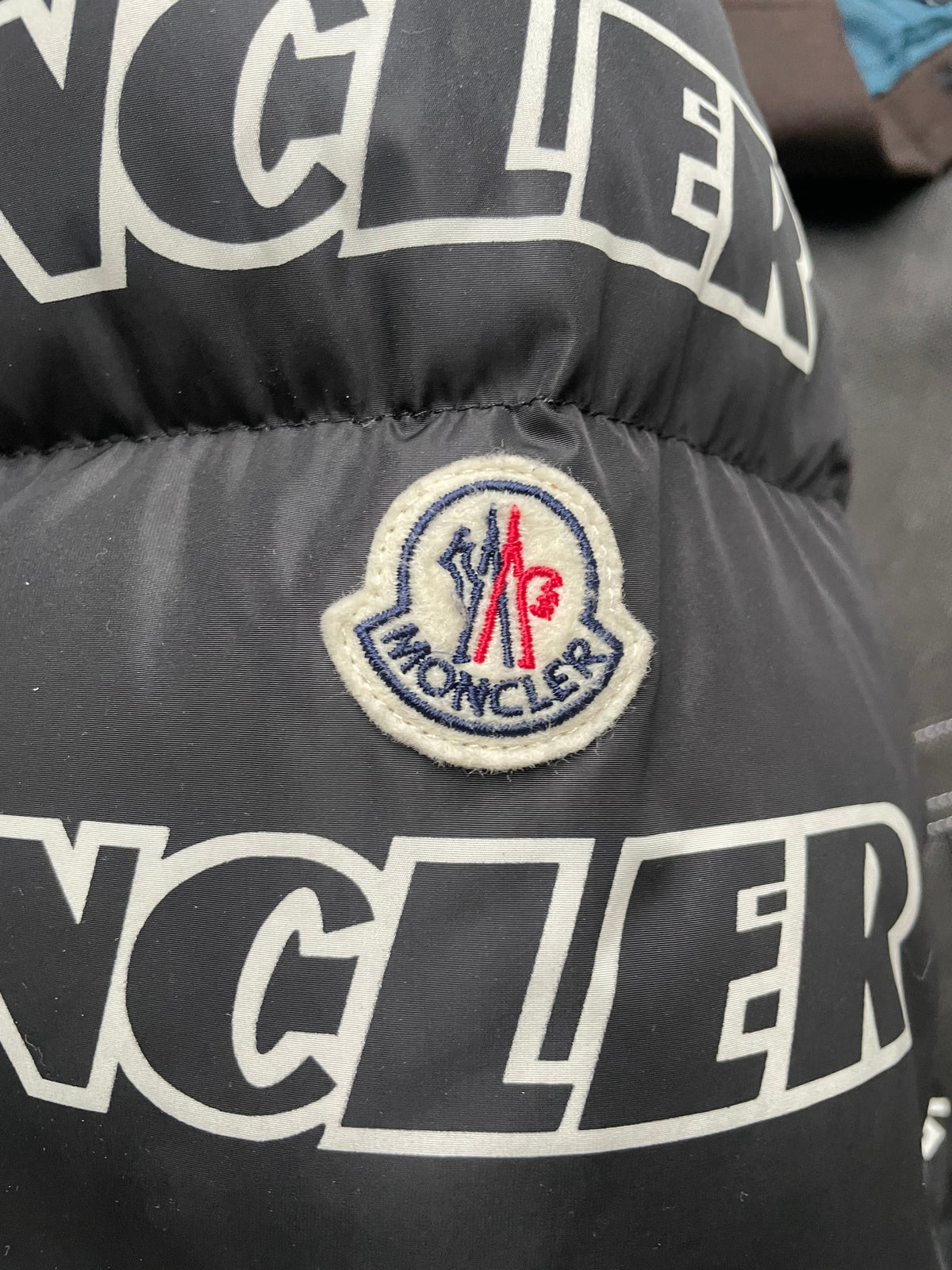 Moncler Jacket, "Faiveley" Logo Print Quilted Down (M3)