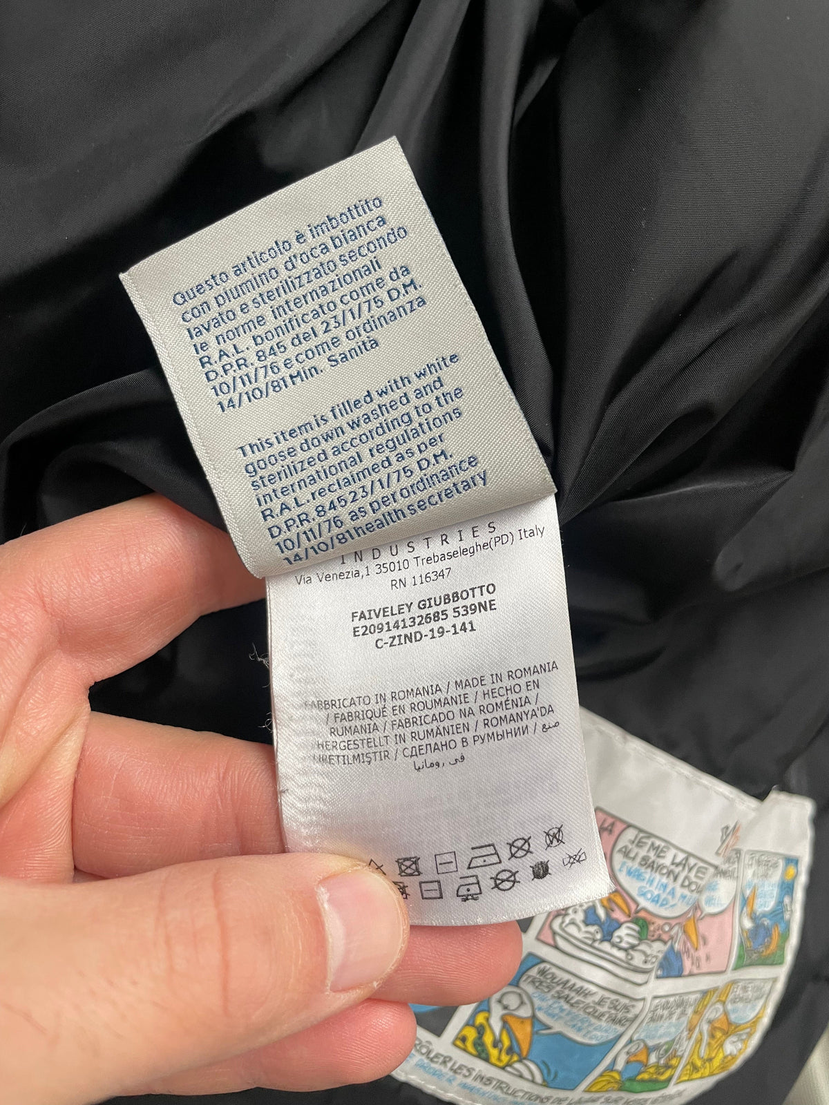 Moncler Jacket, "Faiveley" Logo Print Quilted Down (M3)