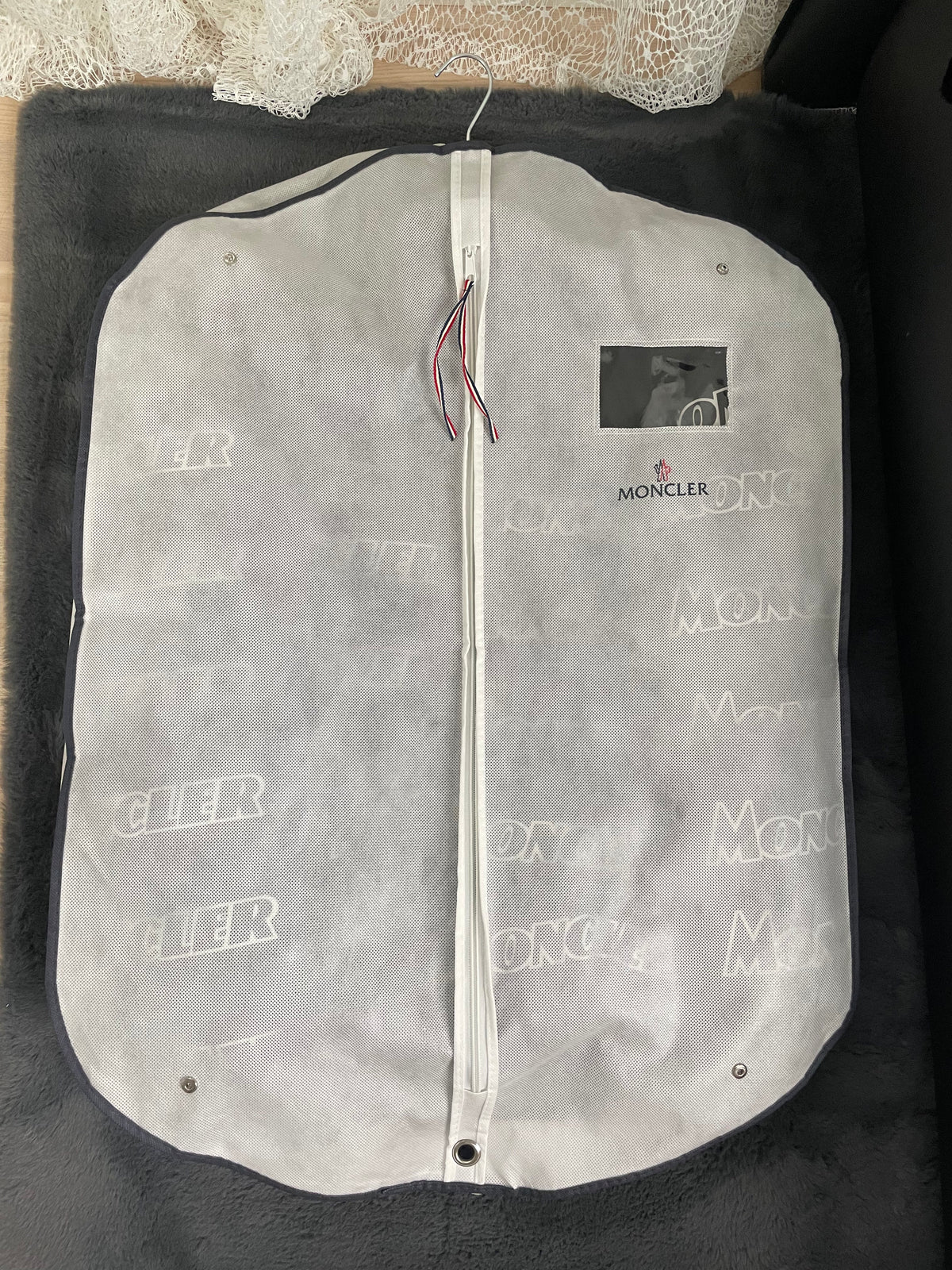 Moncler Jacket, "Faiveley" Logo Print Quilted Down (M3)