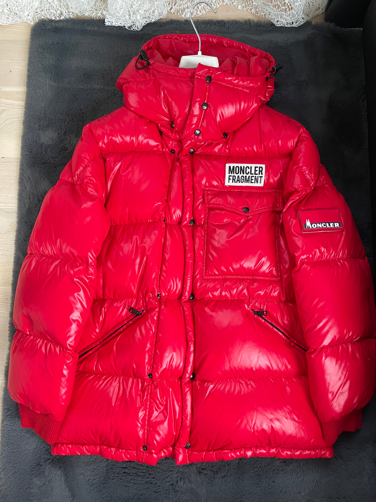 Moncler Jacket, Genius 7 Moncler Fragment Hiroshi Fujiwara - "Anthem" Red (M2)