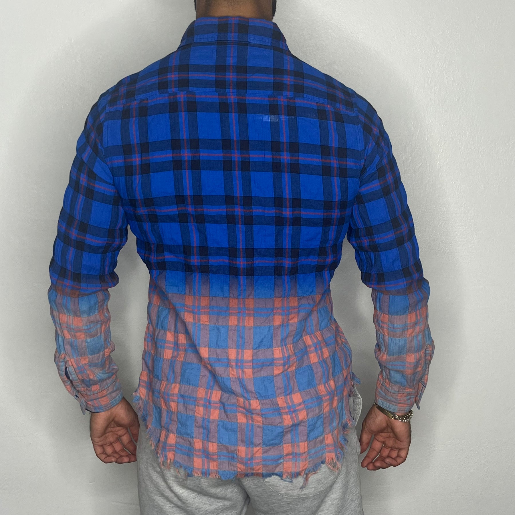 Saint Laurent Skjorte, Herre 'Two Tone' Flannel (XS) 🦋