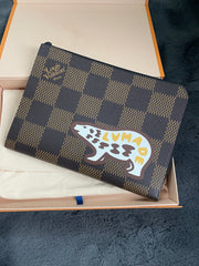 Louis Vuitton x NIGO Pochette Jour Clutch Bag, Damier Ebene Giant GM Brown