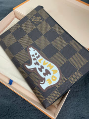 Louis Vuitton x NIGO Pochette Jour Clutch Bag, Damier Ebene Giant GM Brown