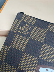 Louis Vuitton x NIGO Pochette Jour Clutch Bag, Damier Ebene Giant GM Brown