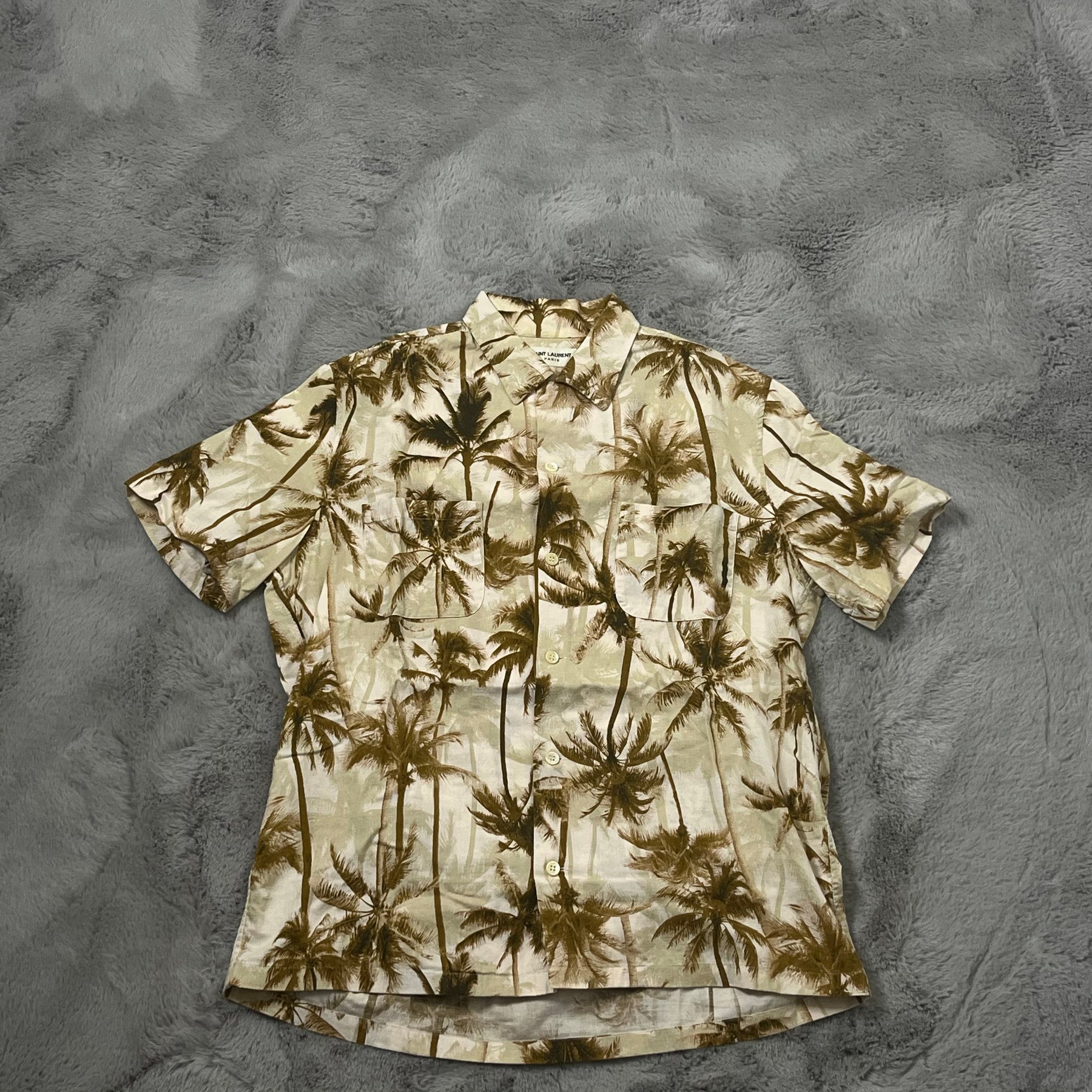 Saint Laurent Skjorte, Herre 'Creme' Hawaiian (XSmall) ☀️