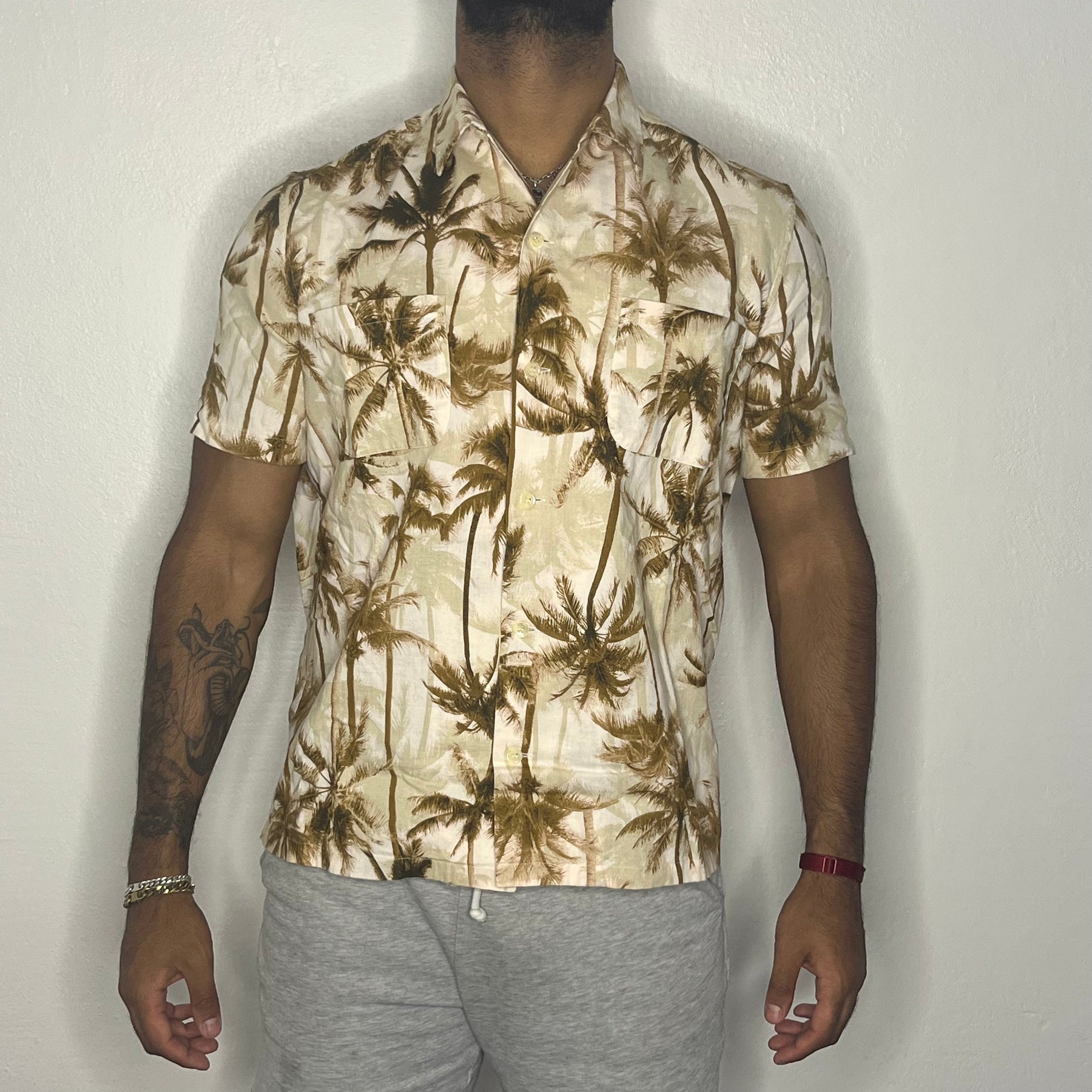 Saint Laurent Skjorte, Herre 'Creme' Hawaiian (XSmall) ☀️