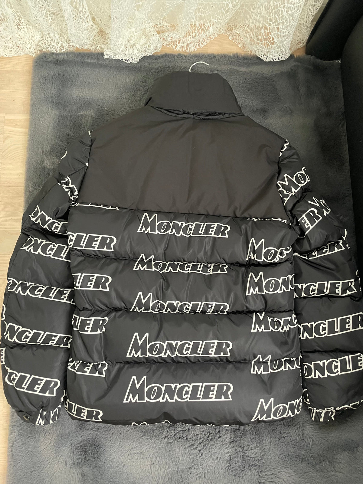 Moncler Jacket, "Faiveley" Logo Print Quilted Down (M3)