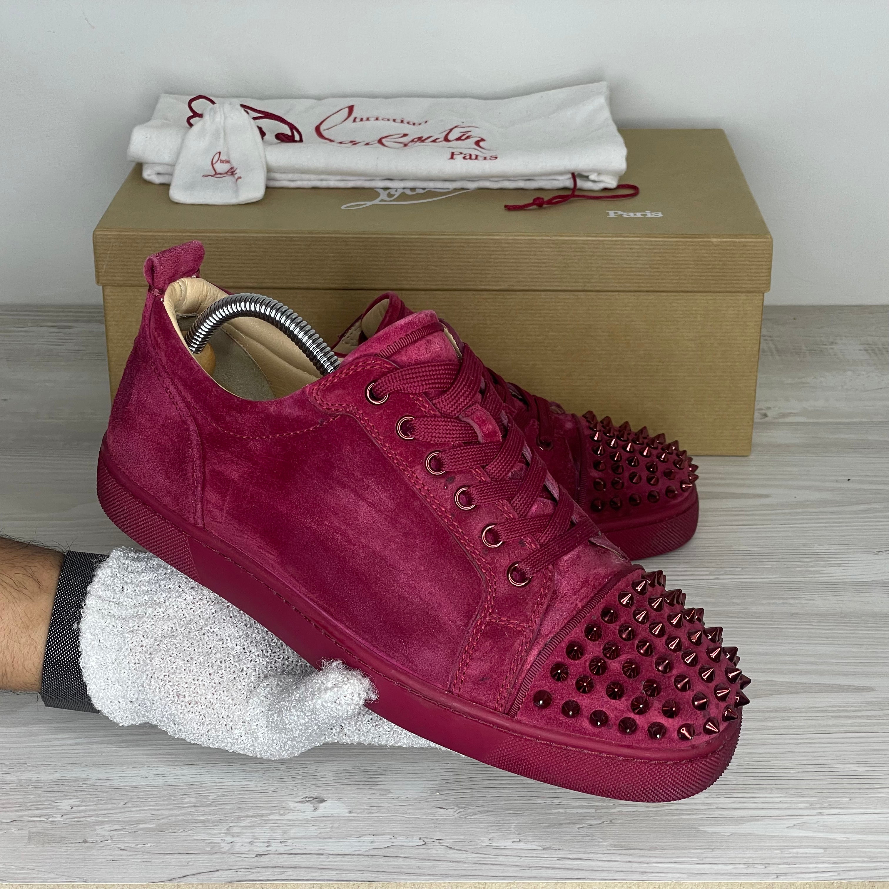 Christian Louboutin Sneakers, 'Sanguine' Junior Spikes (41.5) 📍