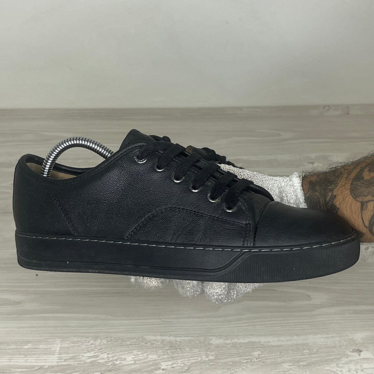 Lanvin Sneakers, Herre 'Sort' Mat Toe (40)