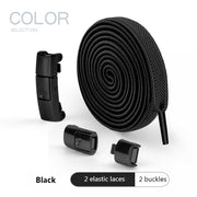 No Tie Shoe, laces Press Lock Shoelaces without ties Elastic Laces Sneaker Kids Adult 8MM Widened Flat Shoelace for Shoes