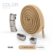 No Tie Shoe, laces Press Lock Shoelaces without ties Elastic Laces Sneaker Kids Adult 8MM Widened Flat Shoelace for Shoes
