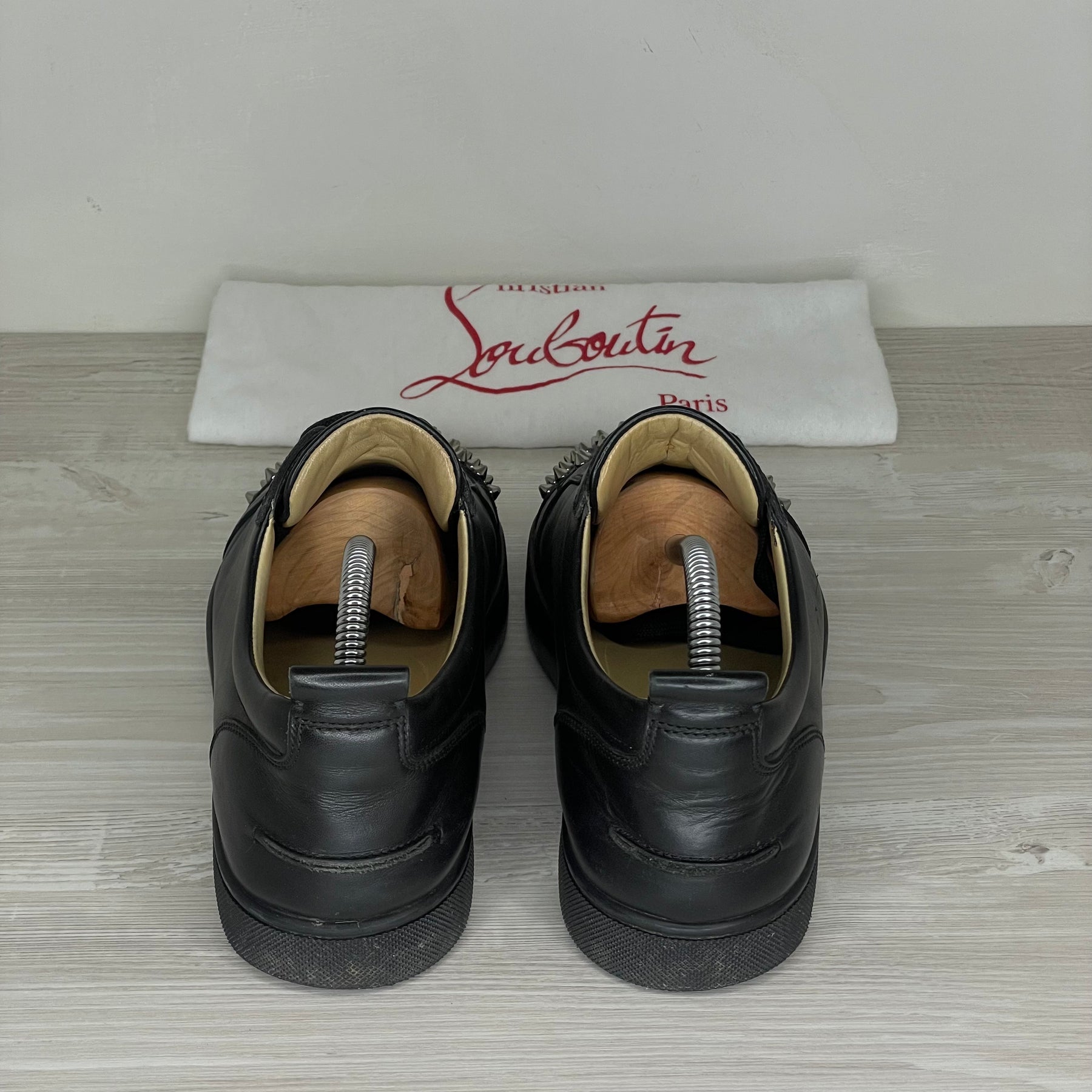 Christian Louboutin Sneakers, 'Gun Metal' Junior Spikes (42)