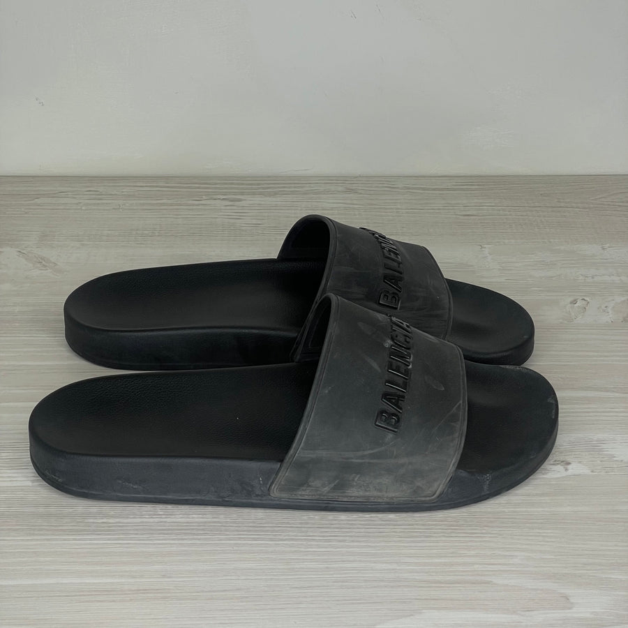 Balenciaga Sandaler, Logo Gummi Slides (44)