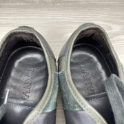 Lanvin Sneakers, 'Army Green Suede' Mat Toe (39)