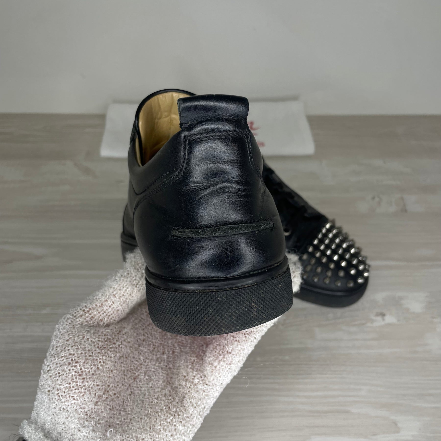 Christian Louboutin Sneakers, 'Gun Metal' Junior Spikes (42)