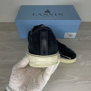 Lanvin Sneakers, 'Sort Ruskind' Lak Toe (40)
