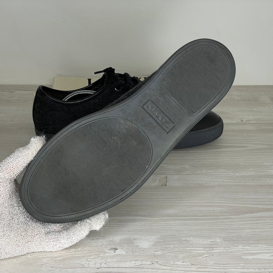 Lanvin Sneakers, 'Grå Stof' Mat Toe (45)