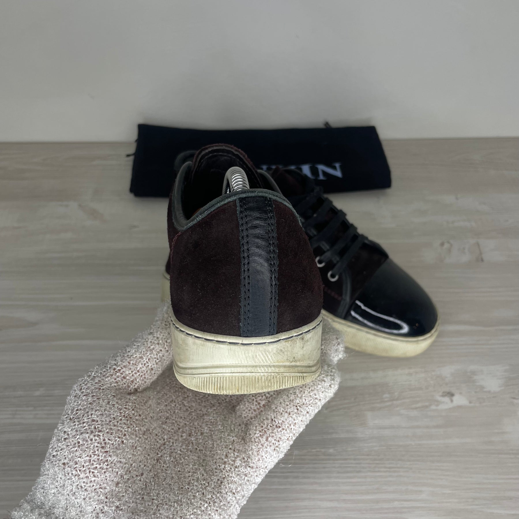 Lanvin Sneakers, 'Bordeaux Ruskind' Lak Toe (39)
