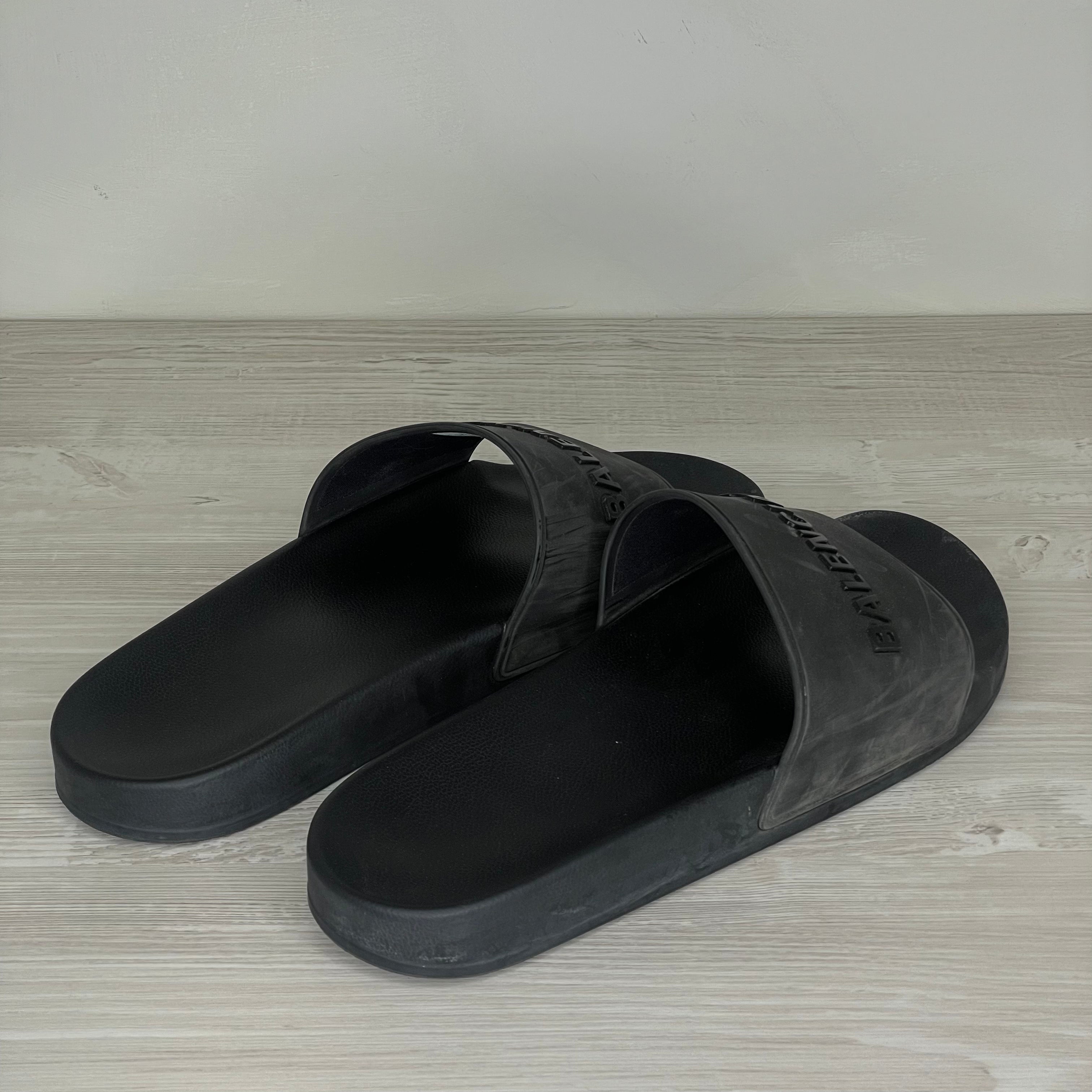 Balenciaga Sandaler, Logo Gummi Slides (44)