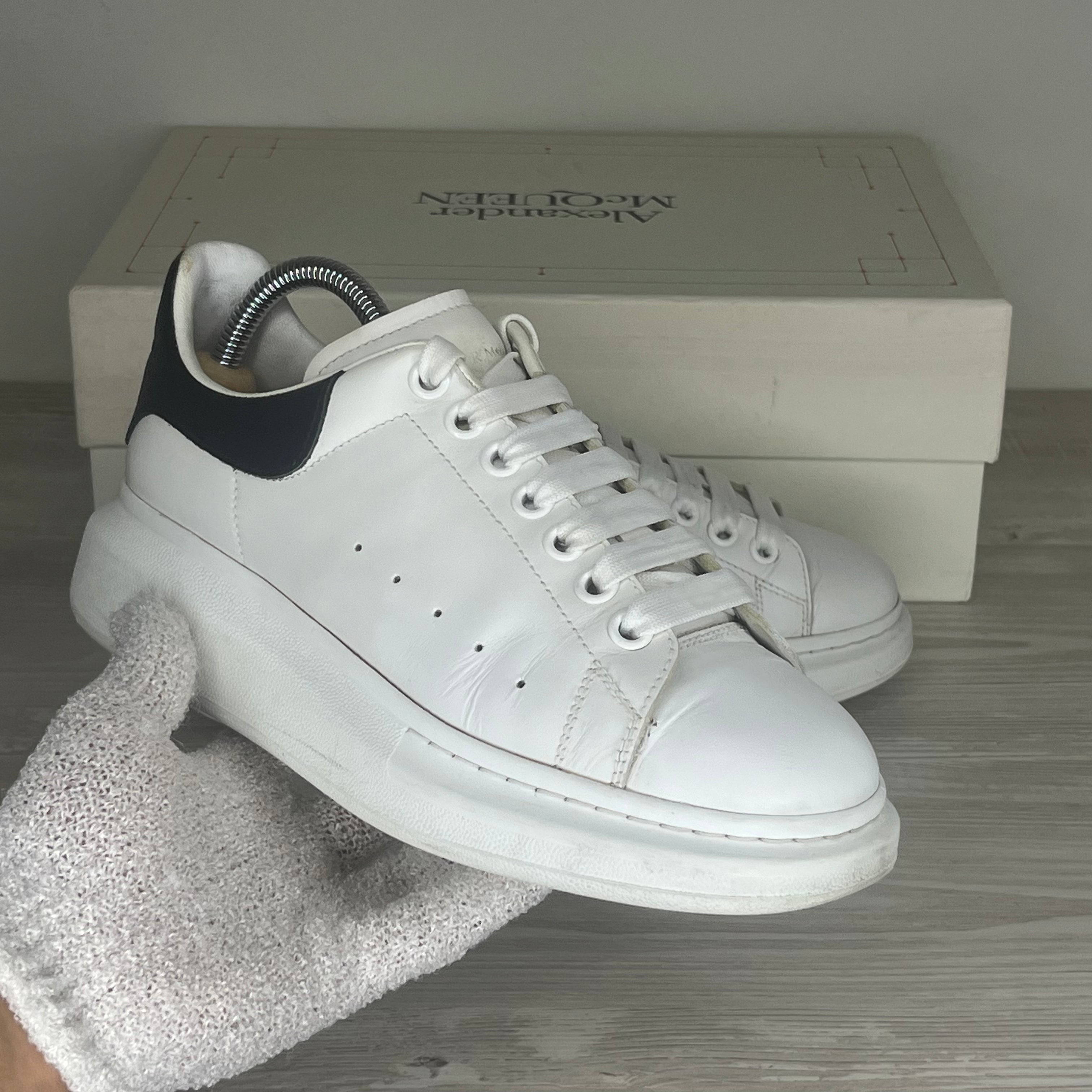 Alexander McQueen Sneakers, 'White Leather' Oversized (38.5)