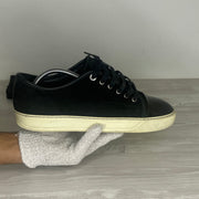 Lanvin Sneakers, 'Sort Ruskind' Lak Toe (40)