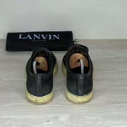 Lanvin Sneakers, 'Sort Ruskind' Mat Toe (42) 🧦