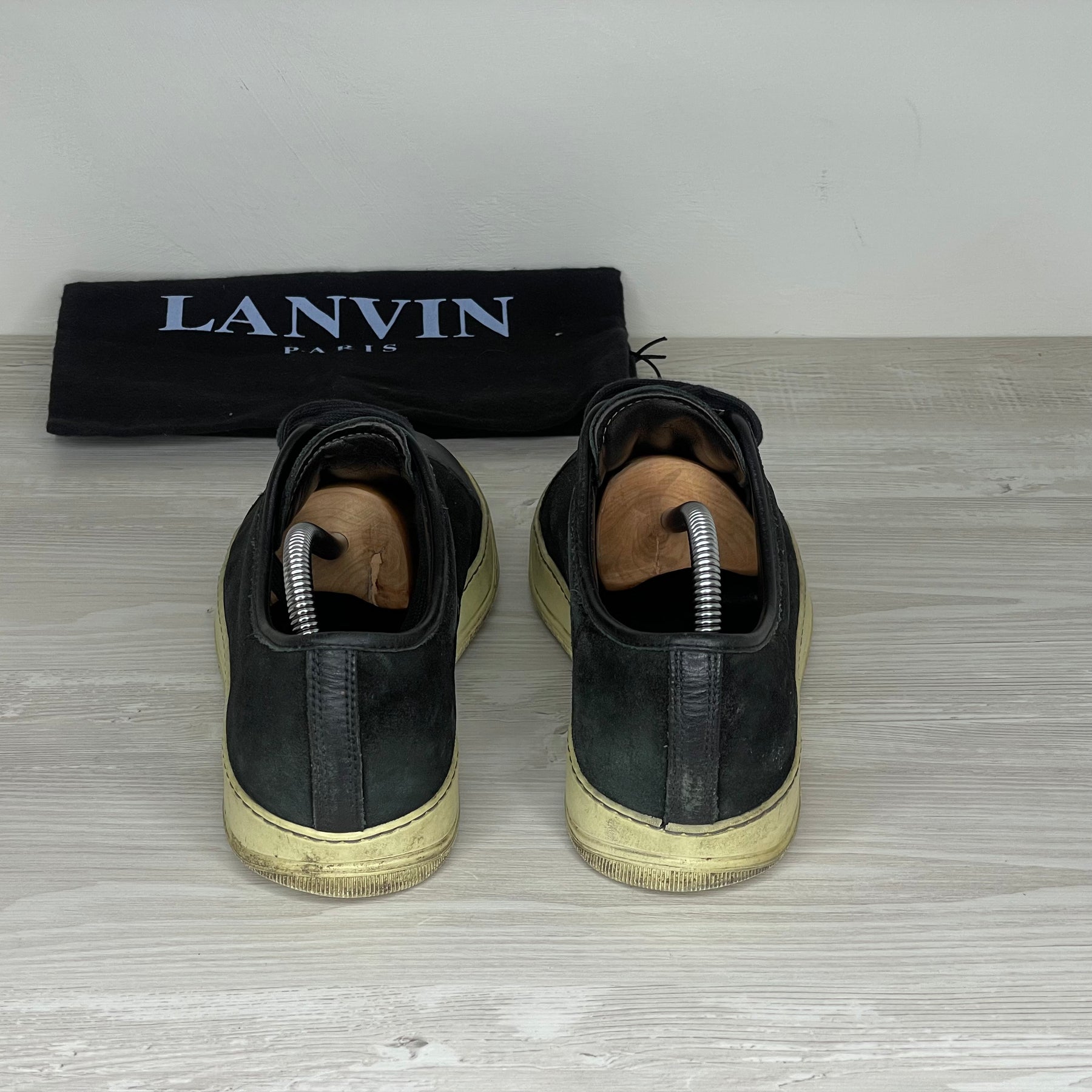 Lanvin Sneakers, 'Sort Ruskind' Mat Toe (42) 🧦