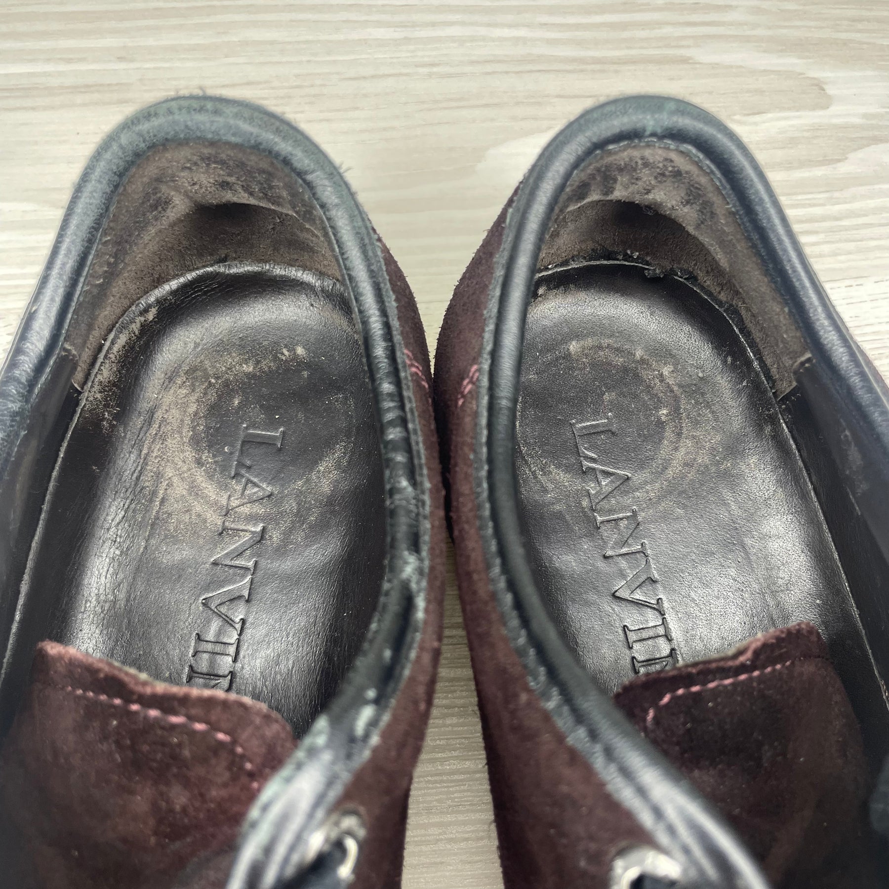 Lanvin Sneakers, 'Bordeaux Ruskind' Lak Toe (39)