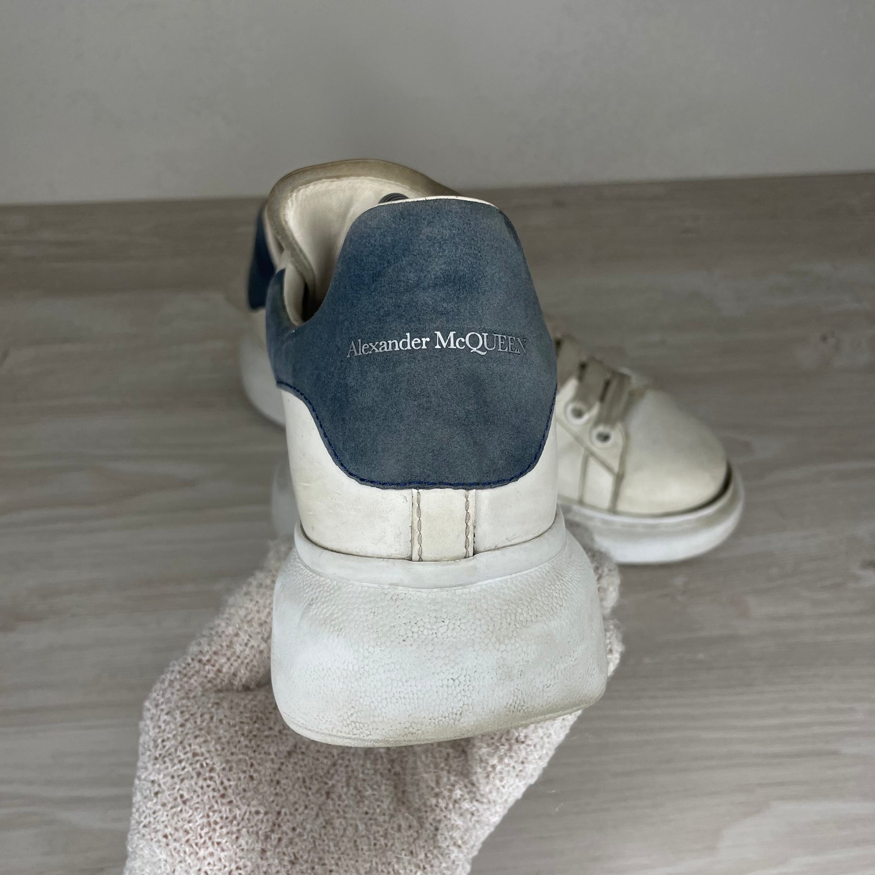 Alexander McQueen Sneakers, 'Blå Ruskind' Oversized (40)