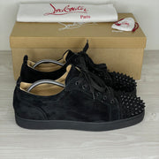 Christian Louboutin Sneakers, 'Sort Ruskind' Junior Spikes (43.5)