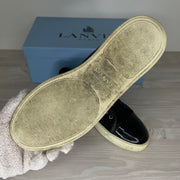 Lanvin Sneakers, 'Sort Ruskind' Lak Toe (41)