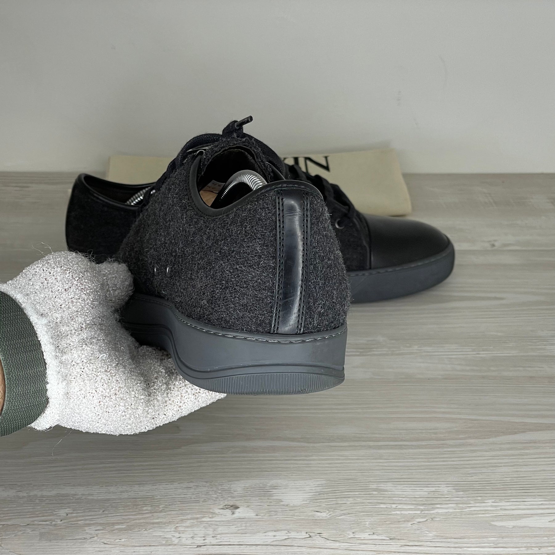 Lanvin Sneakers, 'Grå Stof' Mat Toe (45)