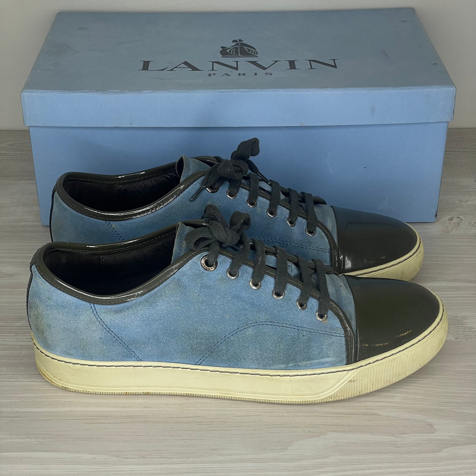 Lanvin Sneakers, 'Blå Ruskind' Lak Toe (43)