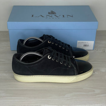 Lanvin Sneakers, 'Sort Ruskind' Lak Toe (40)