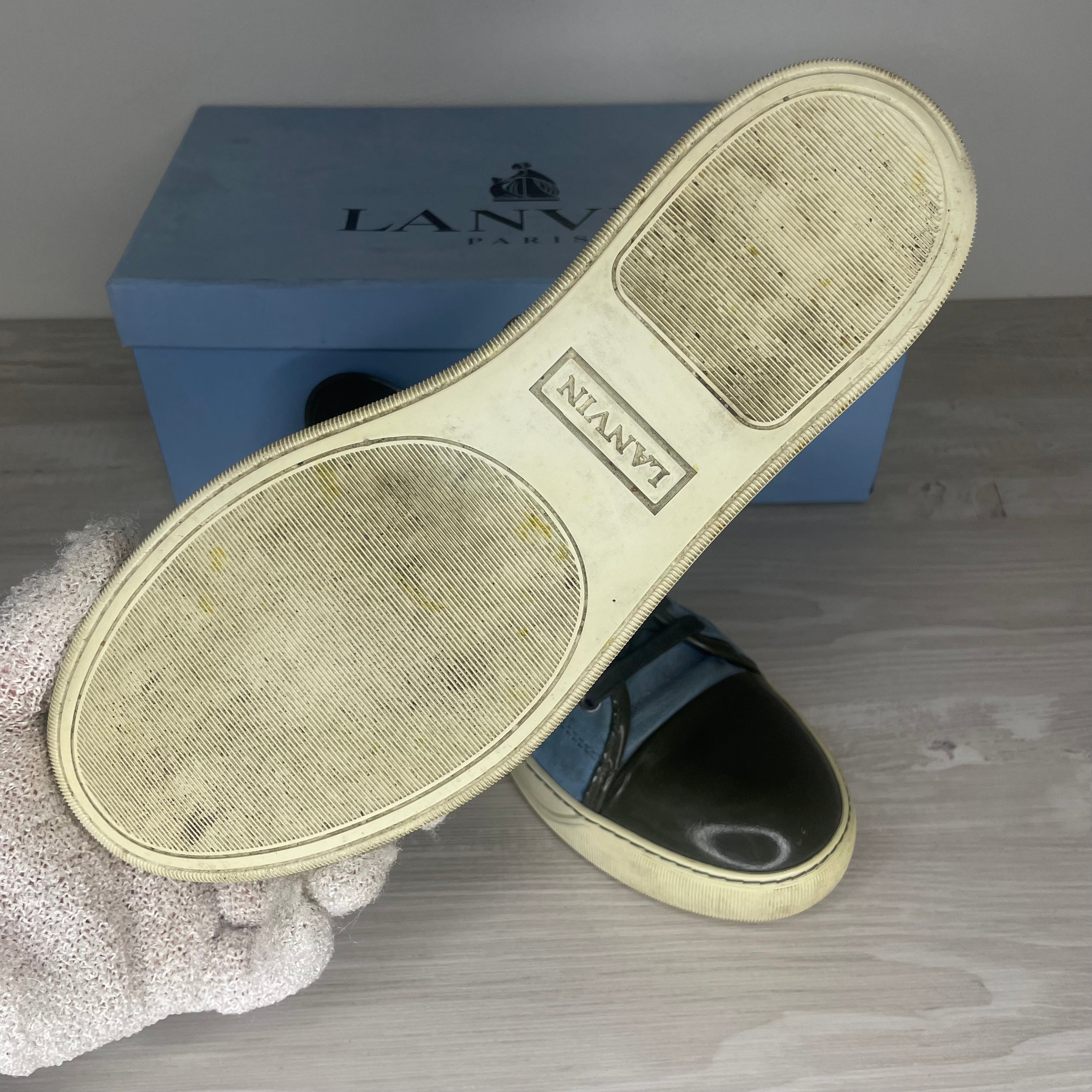 Lanvin Sneakers, 'Blå Ruskind' Lak Toe (43)