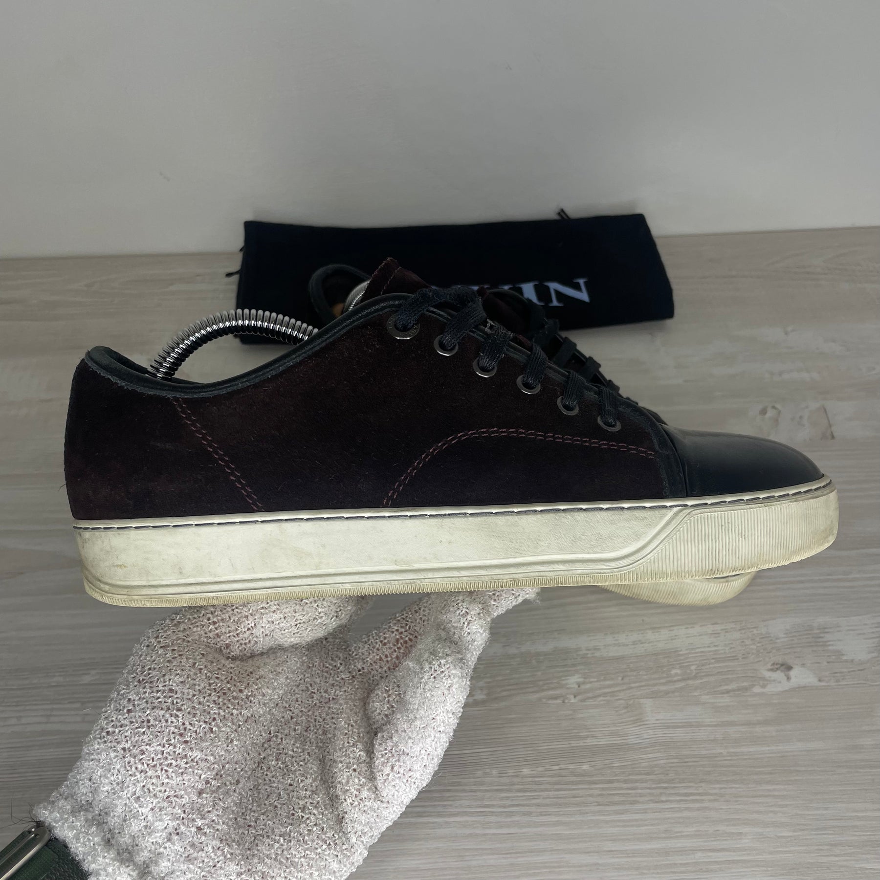 Lanvin Sneakers, 'Bordeaux Ruskind' Lak Toe (39)