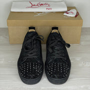 Christian Louboutin Sneakers, 'Sort Ruskind' Junior Spikes (43.5)