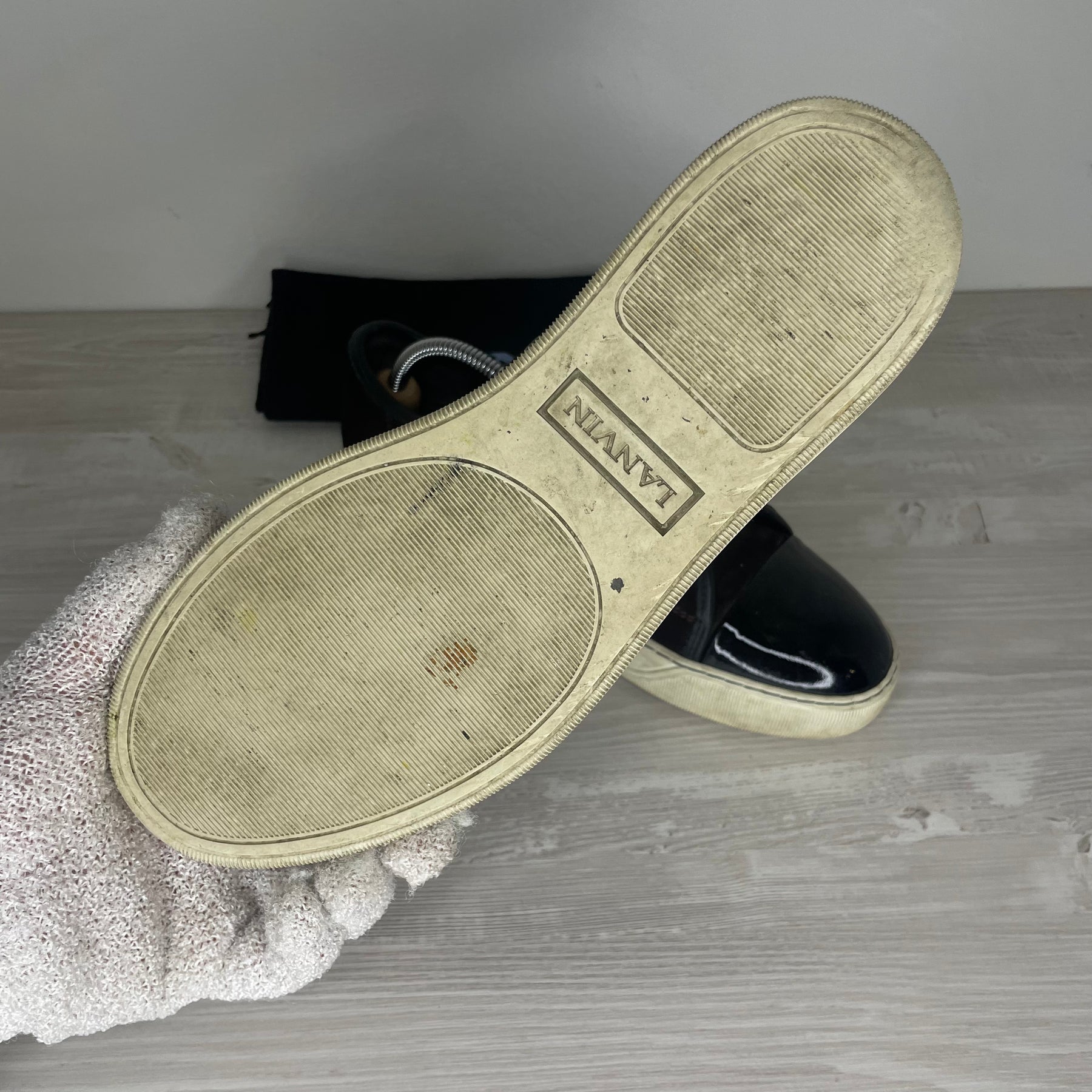 Lanvin Sneakers, 'Bordeaux Ruskind' Lak Toe (39)