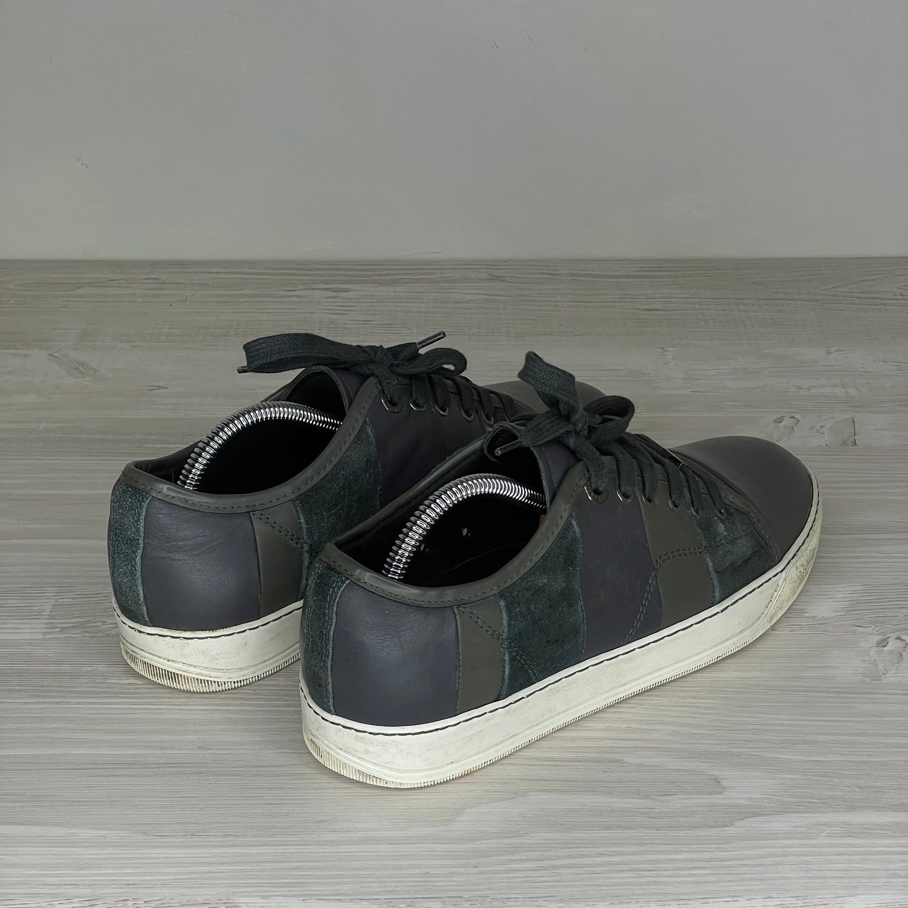 Lanvin Sneakers, 'Army Green Suede' Mat Toe (39)
