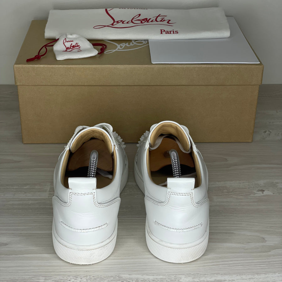 Christian Louboutin Sneakers, 'Hvid Læder' Junior Spikes (40)