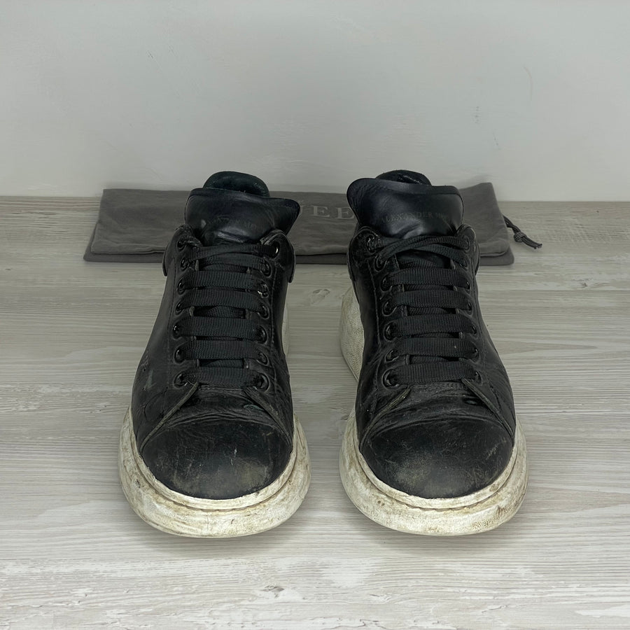 Alexander McQueen Sneakers, 'Sort Læder' Oversized (42)