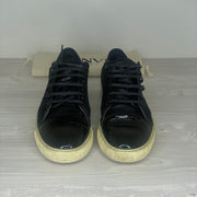 Lanvin Sneakers, 'Black Suede' Lak Toe (46)