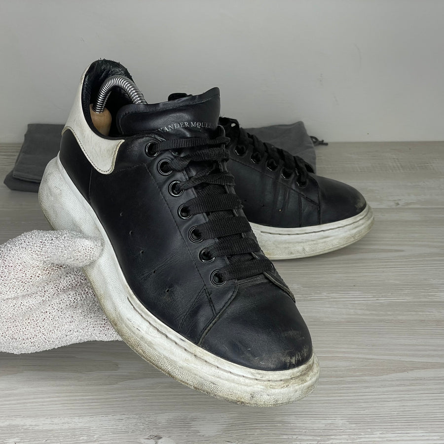 Alexander McQueen Sneakers, 'Sort Læder' Oversized (42) 🐉