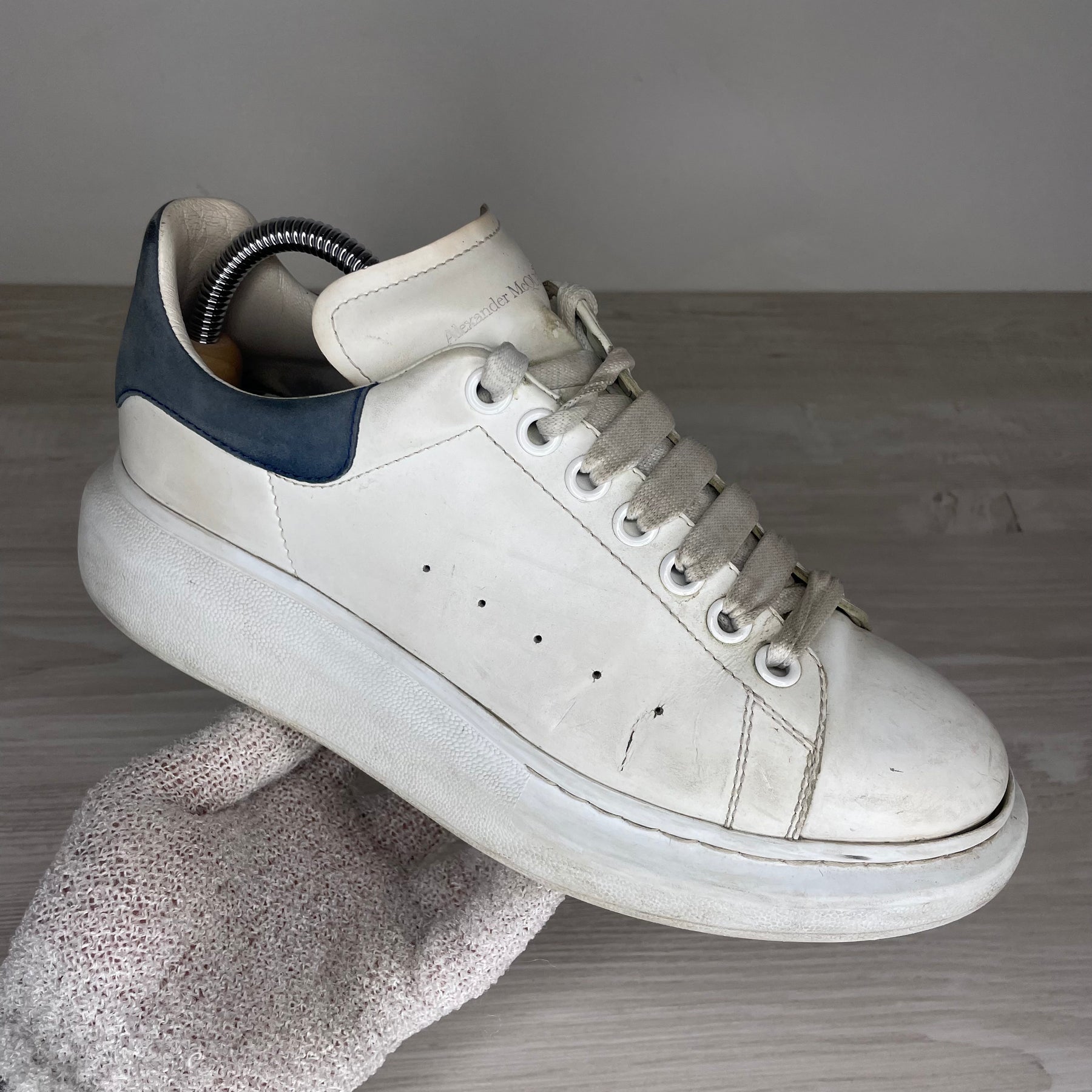 Alexander McQueen Sneakers, 'Blå Ruskind' Oversized (40)