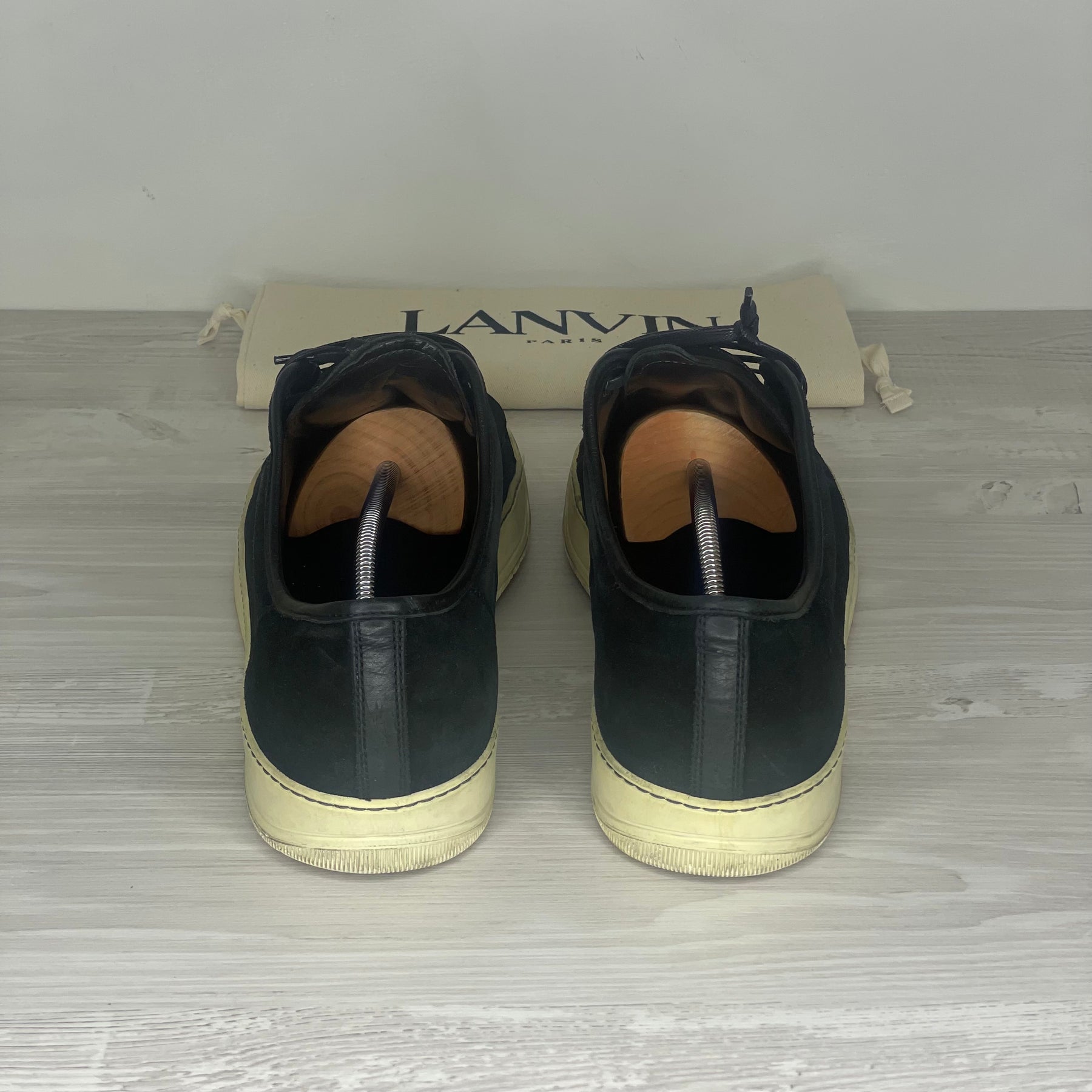 Lanvin Sneakers, 'Black Suede' Lak Toe (46)